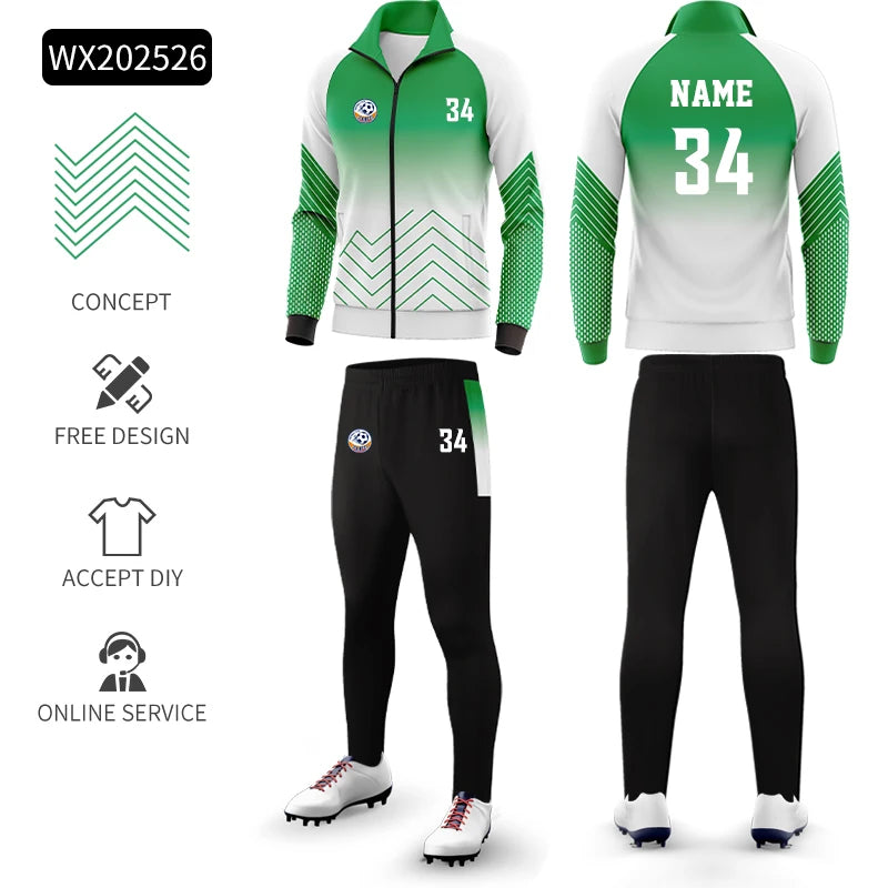 ATAGOESCN Unisex Tracksuit Sublimation Full Zip Sportswear