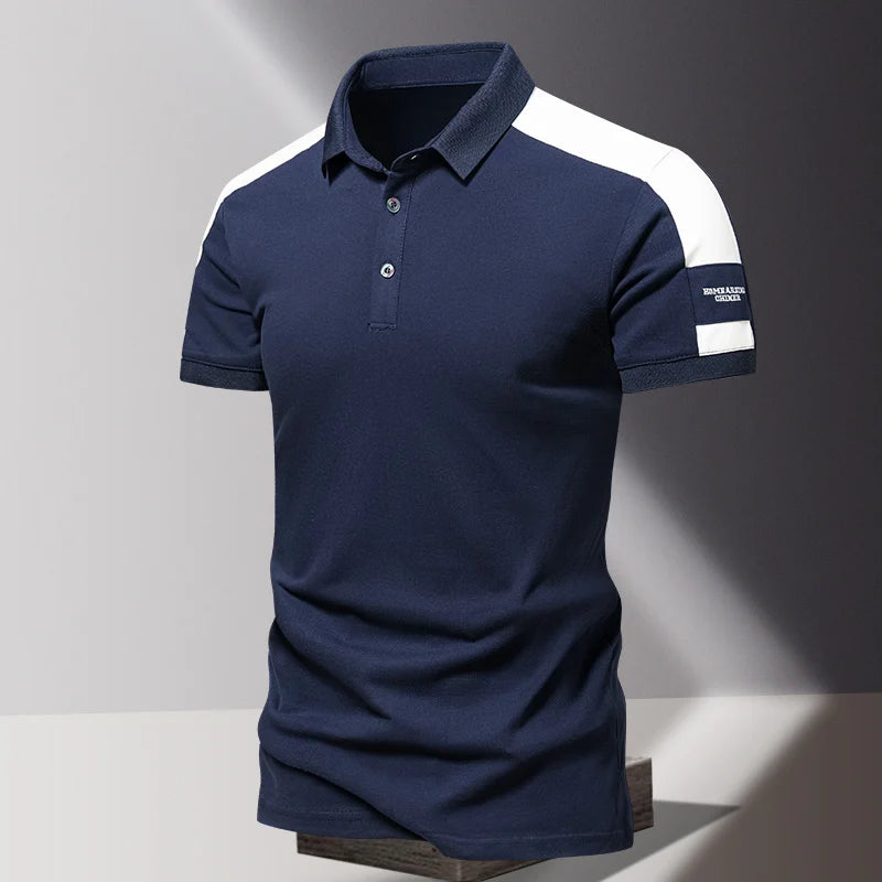 Lane JT Men Polo Shirt Summer Ice Silk Cotton Casual
