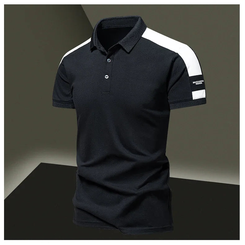 Lane JT Men Polo Shirt Summer Ice Silk Cotton Casual