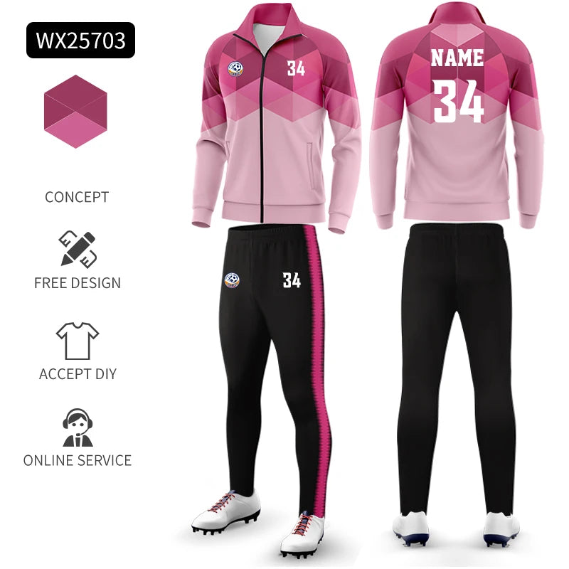ATAGOESCN Unisex Tracksuit Sublimation Full Zip Sportswear