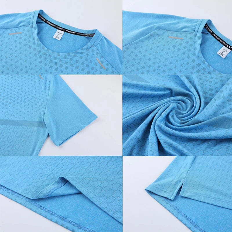 Women Breathable Quick Dry Gym Shirt Short Sleeve Polyester