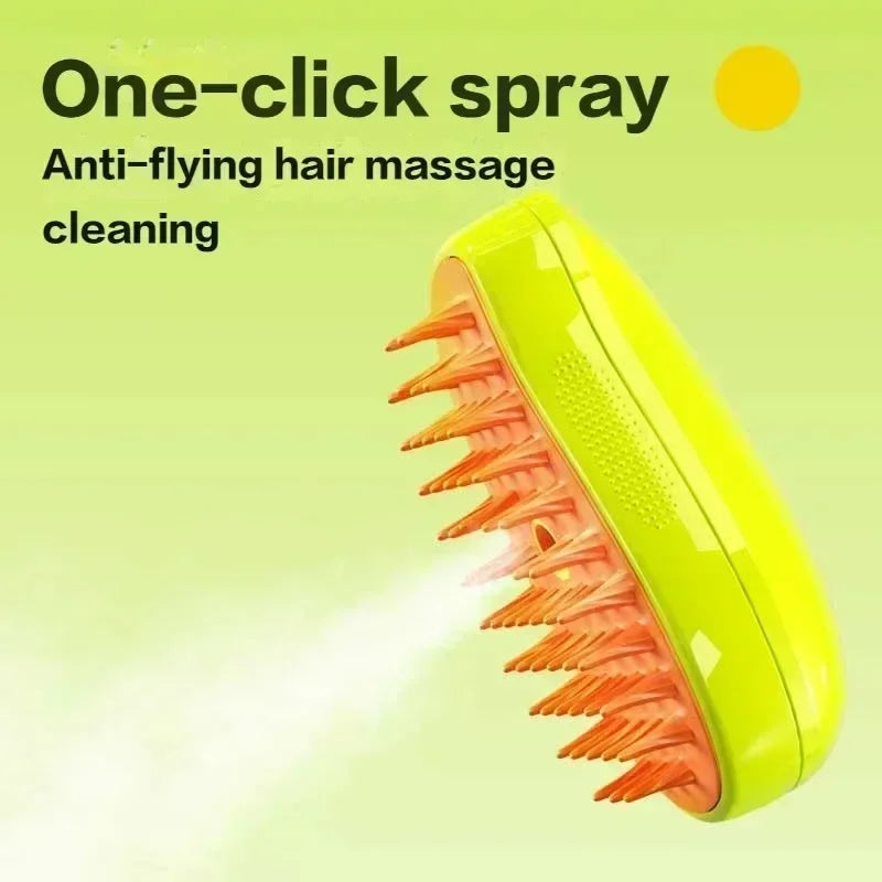 Cat Dog Steam Brush Grooming Sprayer 3 In 1 Massage