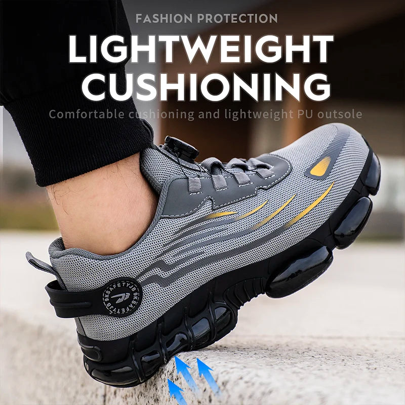 Breathable Lace-Free Soft Sole Anti-Puncture Work Shoes