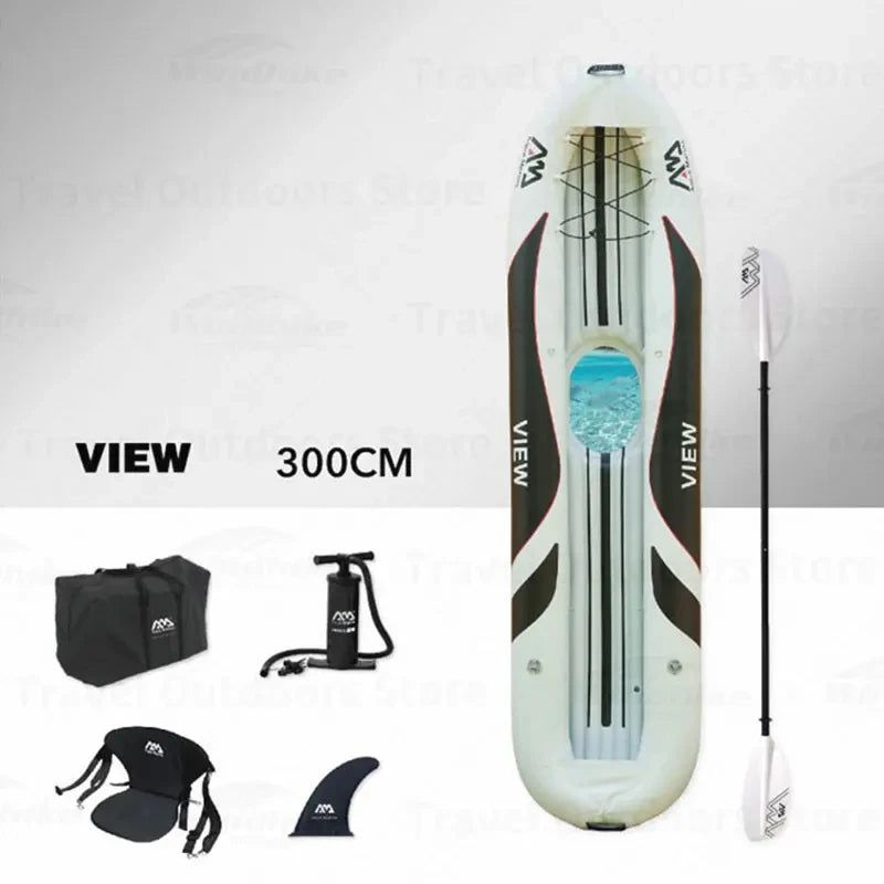 AQUA MARINA Transparent Viewport Inflatable Kayak With Paddle