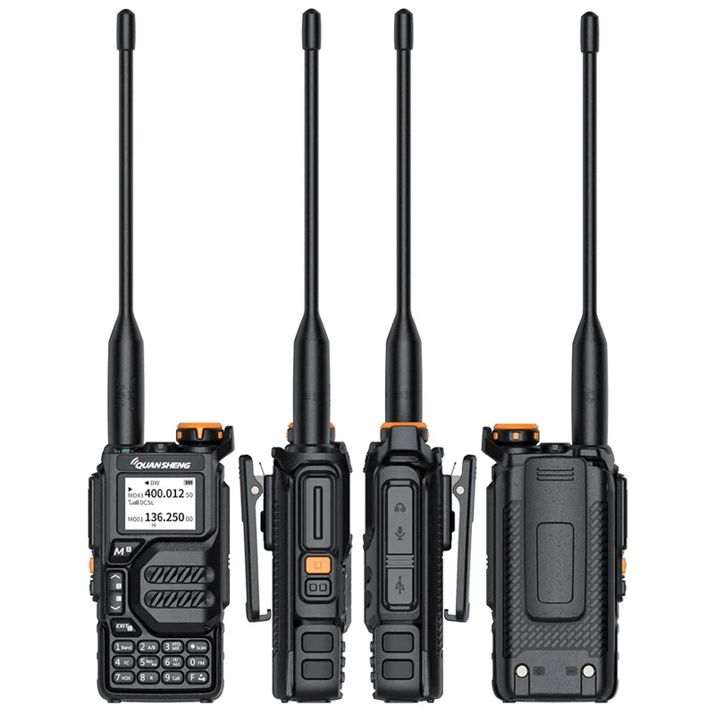 UVK5FM/DTMFnel walkie Talki AM/e 200 ChanType-C Charging Three Frequency Receiving walkie Talkie NOAA Weather Forecast, with Fl