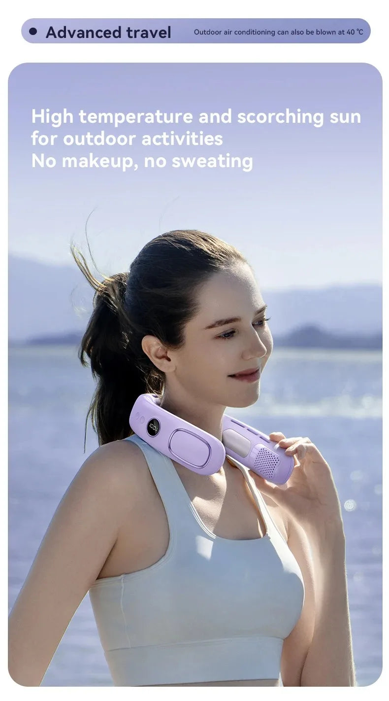 N90 Neck Fan Bladeless USB Rechargeable 5 Speed Portable