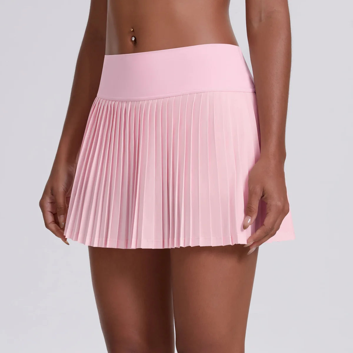 Caeruleus Women Sports Pleated Skirt With Shorts Inside