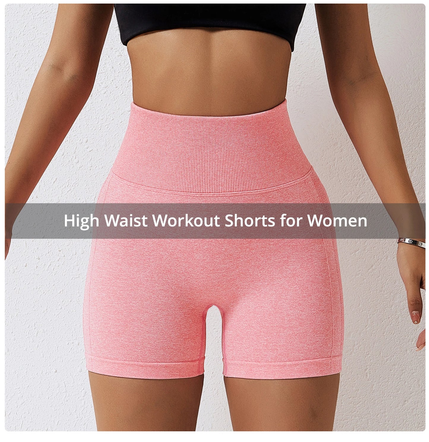 Women Yoga Shorts High Waist Workout Tights for Gym and Running