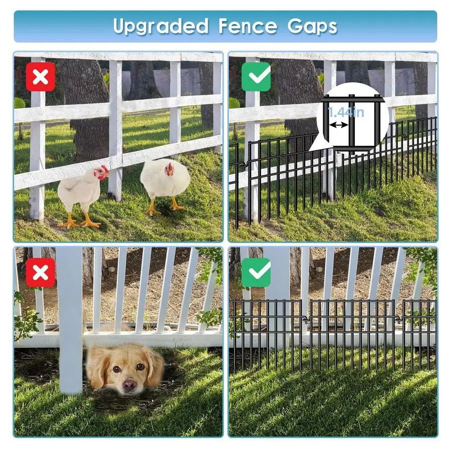 XMSJ Garden Animal Barrier Fence 26 Pack No Dig Dog Border