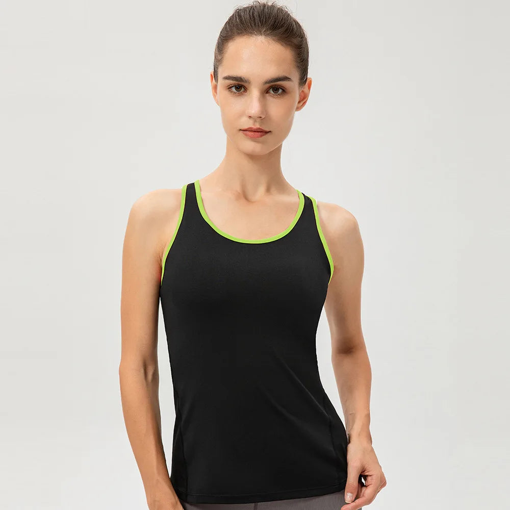 Women Quick Dry Performance Yoga Vest Sleeveless Sports Top