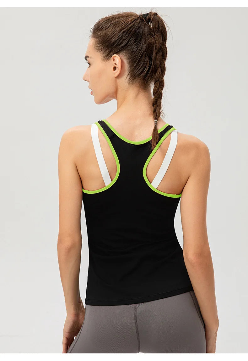 Women Quick Dry Performance Yoga Vest Sleeveless Sports Top