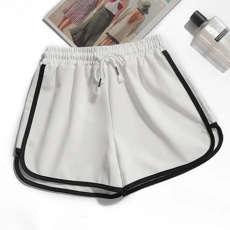 Women Yoga Shorts Breathable Mid Waist Casual Wide Leg