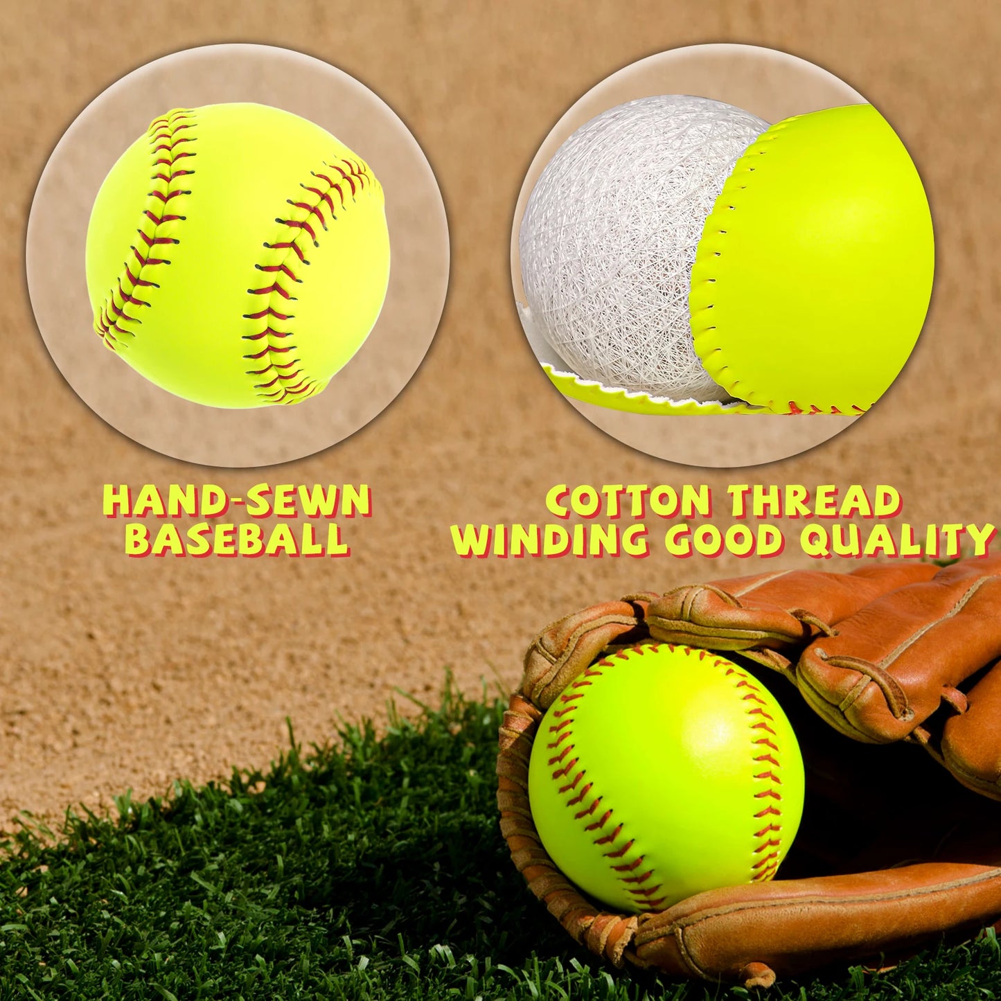 Six Pack Softball Practice Balls For Youth And Adults
