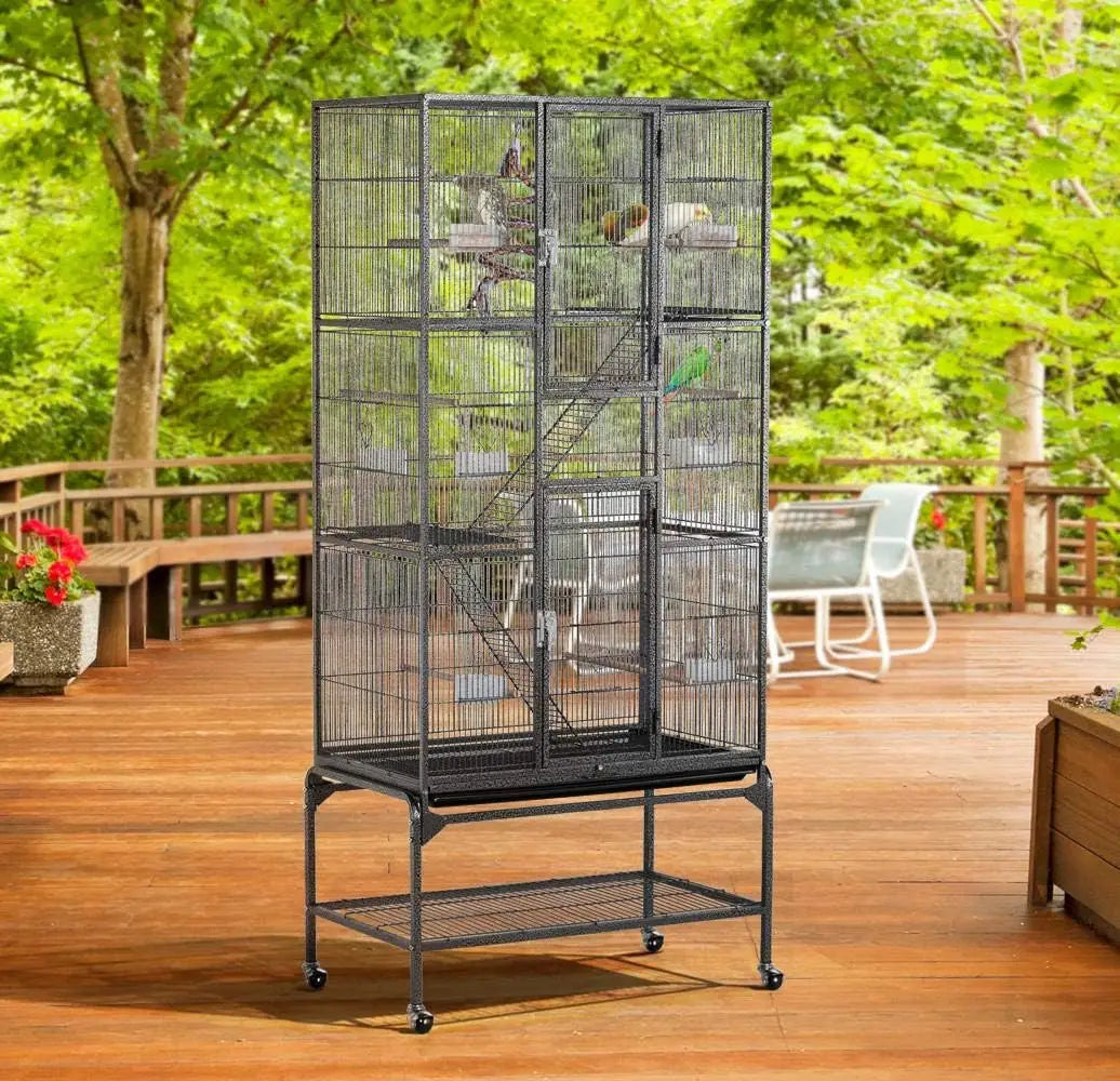 Iron Bird Cage for Parrots and Small to Medium Birds