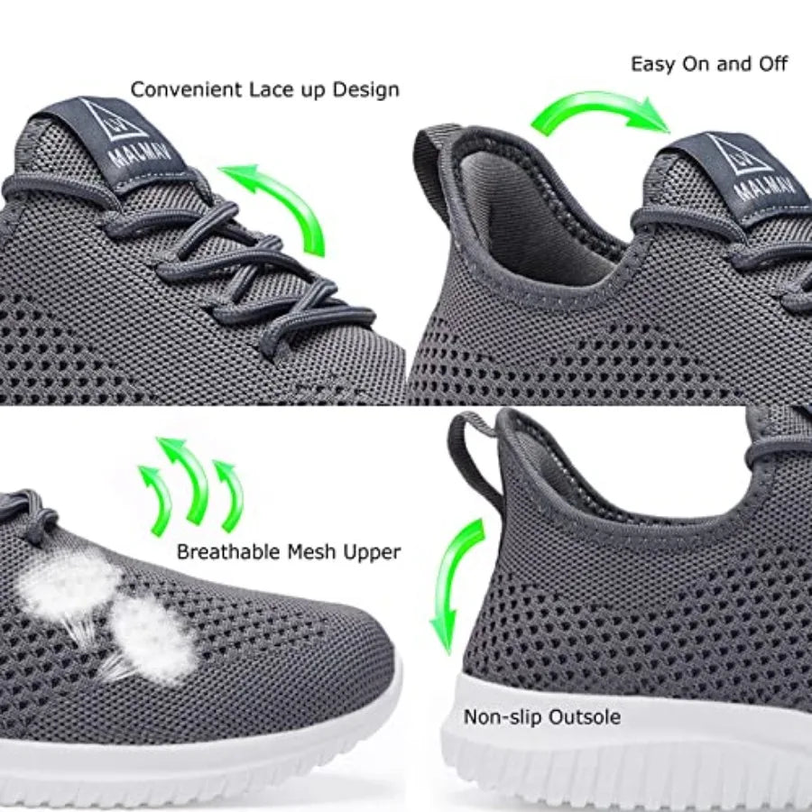 VAMJAM Men Running Shoes Ultra Lightweight Breathable Non Slip Sneakers