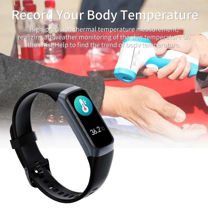 LIGE Amoled Smart Watch Men Women Heart Rate Waterproof Tracker