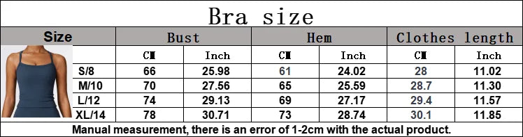 Women Cross Back Yoga Sports Bra Breathable Push Up Top