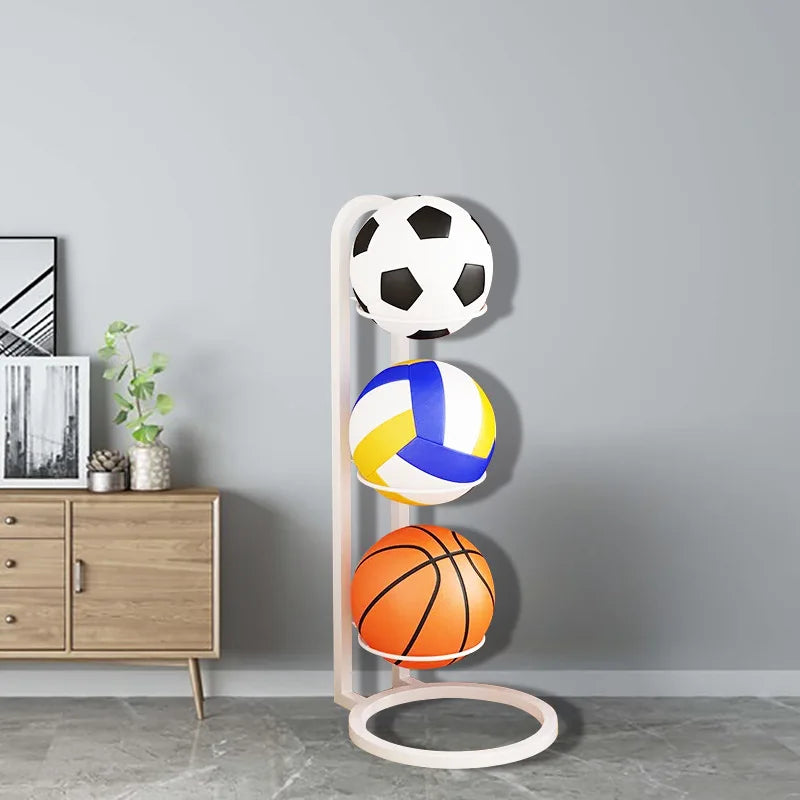 Indoor Kids Ball Storage Rack For Basketball Football Volleyball Kindergarten