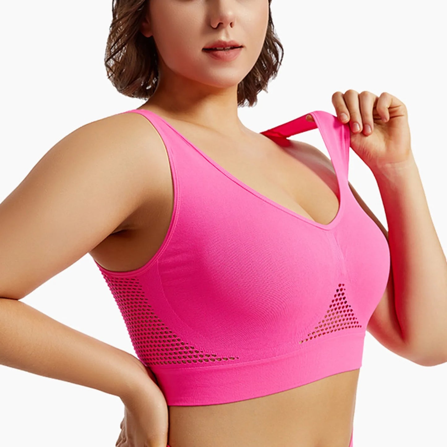 Breathable Womens Running Sports Bra With Shockproof Support Yoga Vest