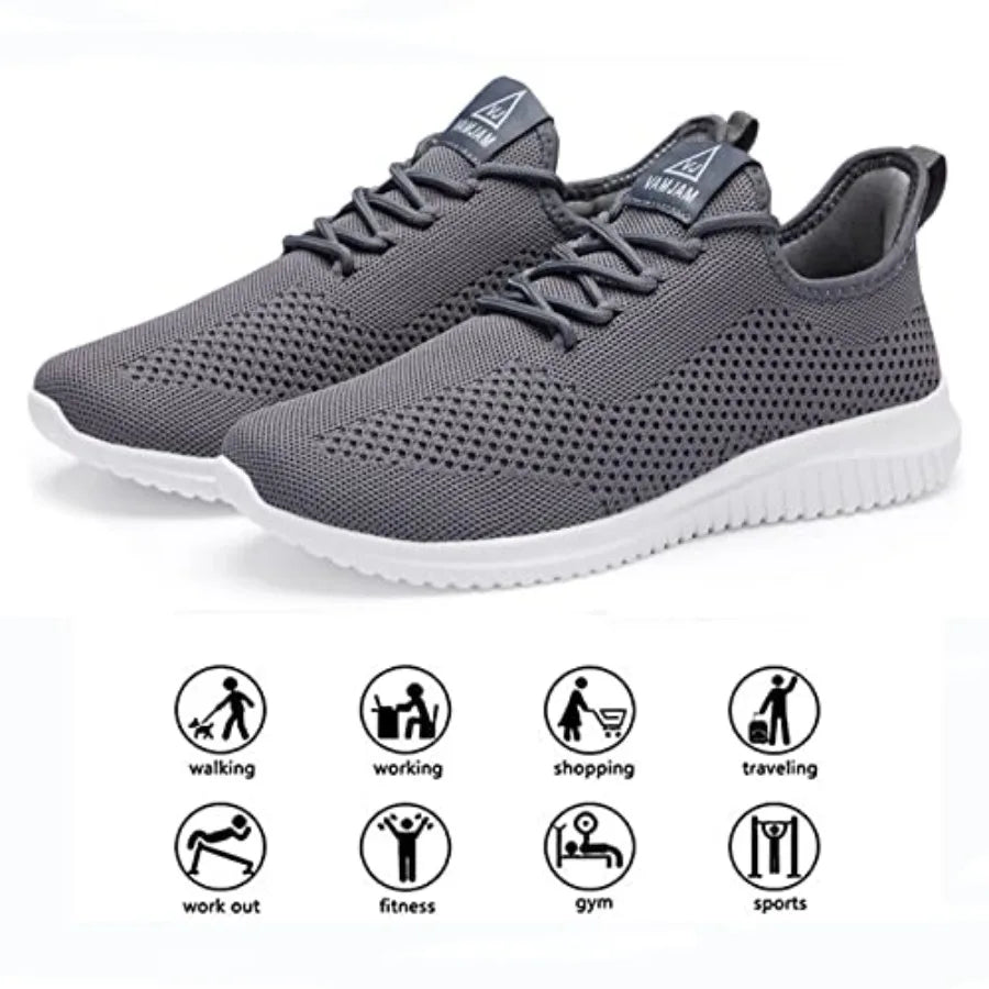 VAMJAM Men Running Shoes Ultra Lightweight Breathable Non Slip Sneakers
