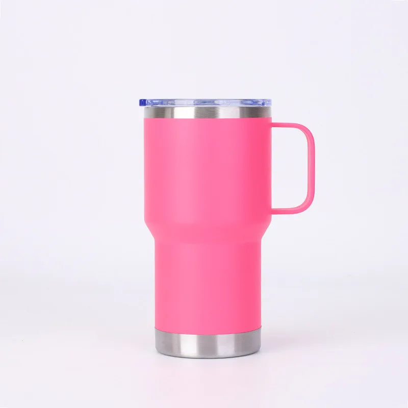 Stainless Steel Car Thermos Bottle With Handle Lid