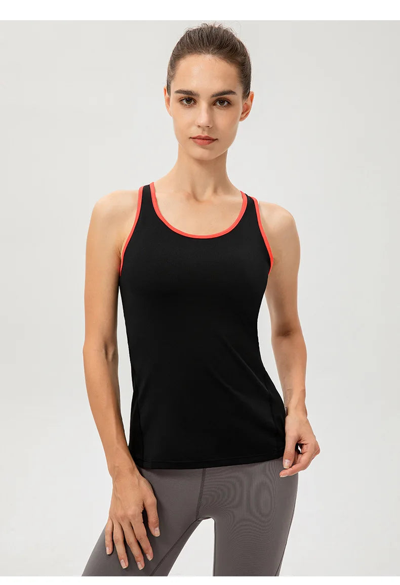 Women Quick Dry Performance Yoga Vest Sleeveless Sports Top