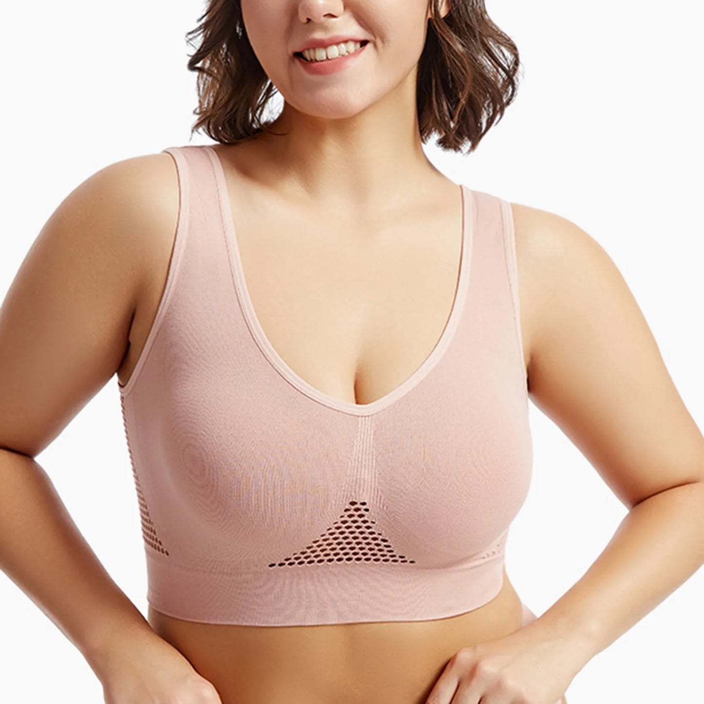 Breathable Womens Running Sports Bra With Shockproof Support Yoga Vest