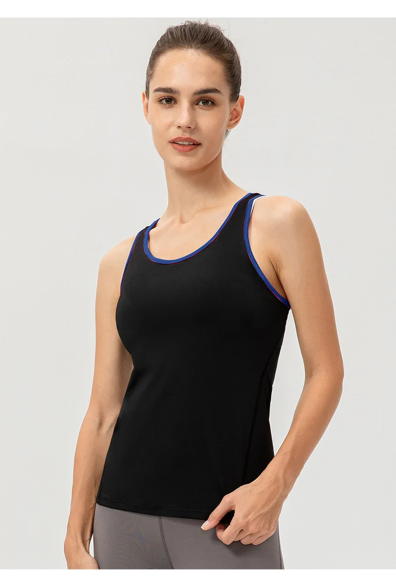 Women Quick Dry Performance Yoga Vest Sleeveless Sports Top