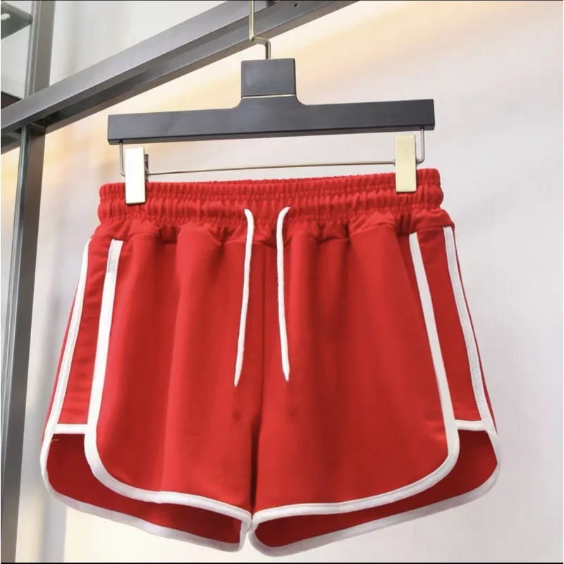 Women Yoga Shorts Breathable Mid Waist Casual Wide Leg