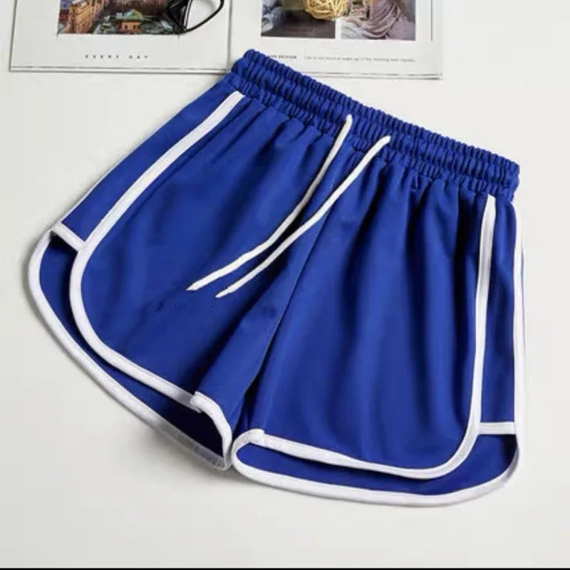 Women Yoga Shorts Breathable Mid Waist Casual Wide Leg