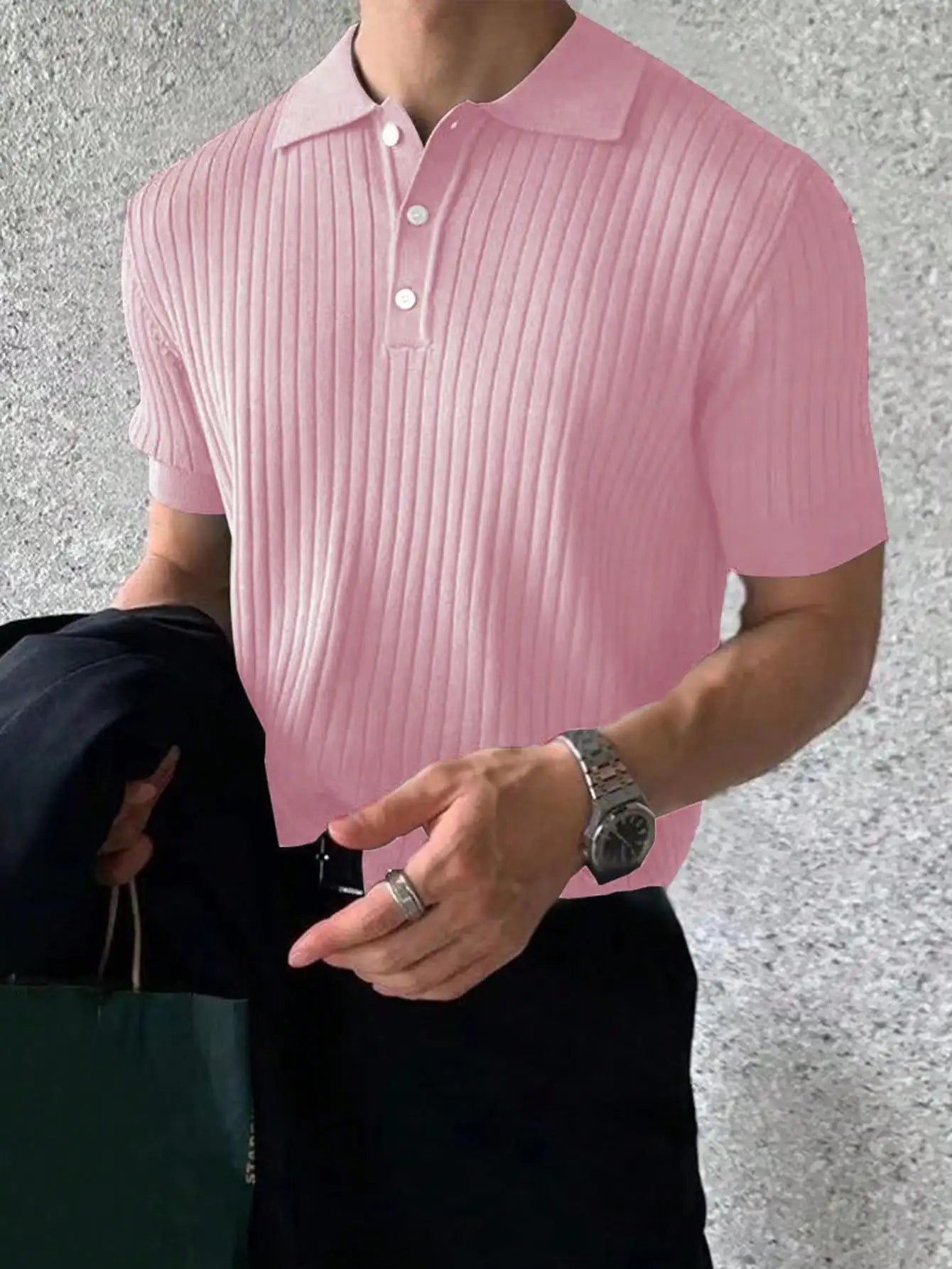 Men's Short Sleeve Polo Shirt Cotton Blend Breathable Casual
