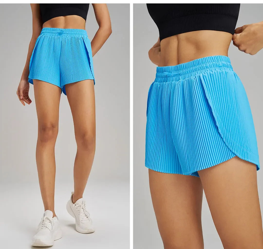 Womens Breathable Yoga Shorts Skirt Pants Outdoor Quick Dry Fitness Wear