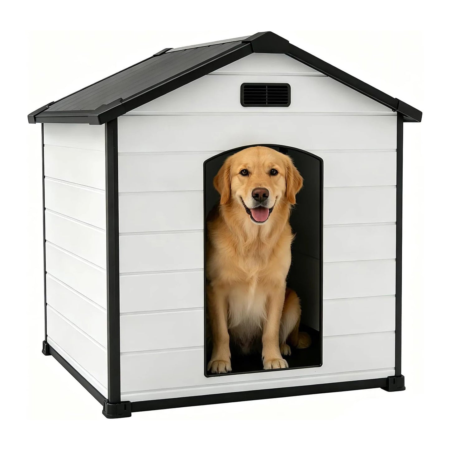 HiMISS Waterproof Indoor Outdoor Dog House With Removable Roof