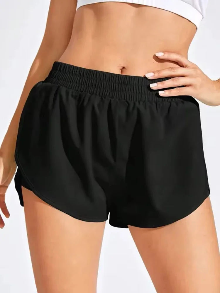 Yoga Shorts for Women Elastic Fitness Running Workout Gym Sportwear
