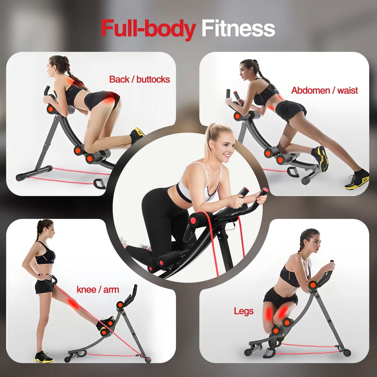 Foldable Ab Machine For Home Gym Core Trainer 440lb Capacity