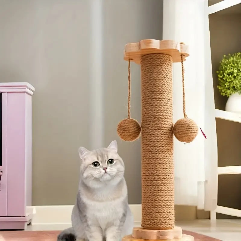 NONECN Cat Scratch Board Rotating Platform Wooden Stand
