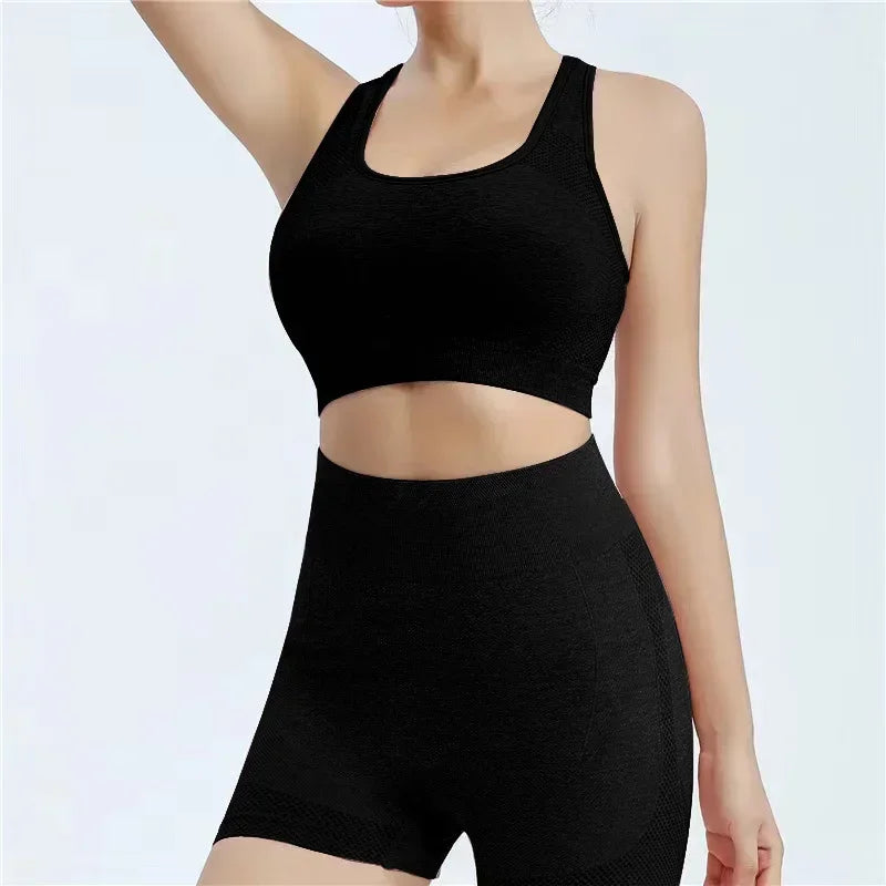 Yoga Set Women Seamless Sports Bra and Leggings