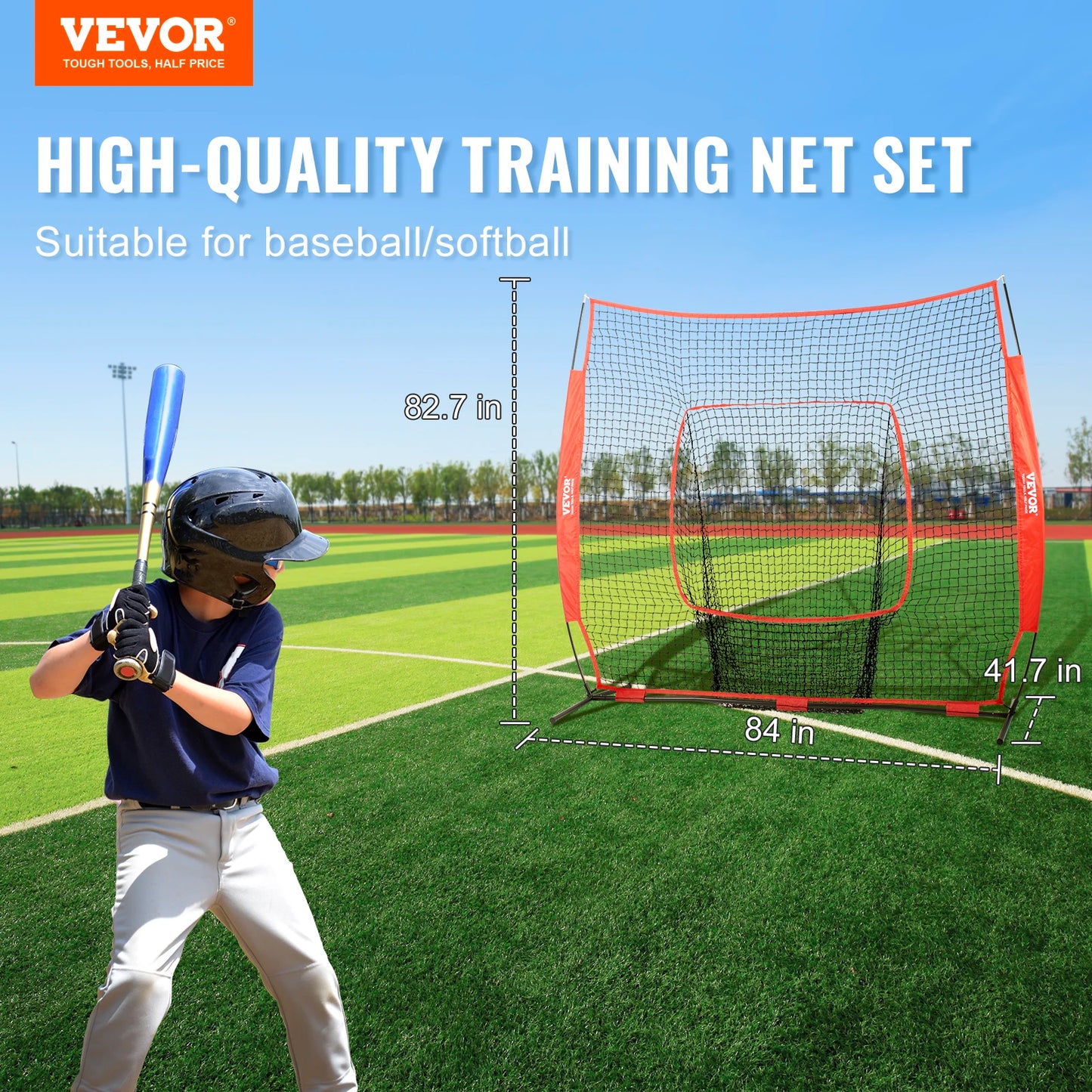 VEVOR Baseball Softball Practice Net Portable Training Net for Hitting