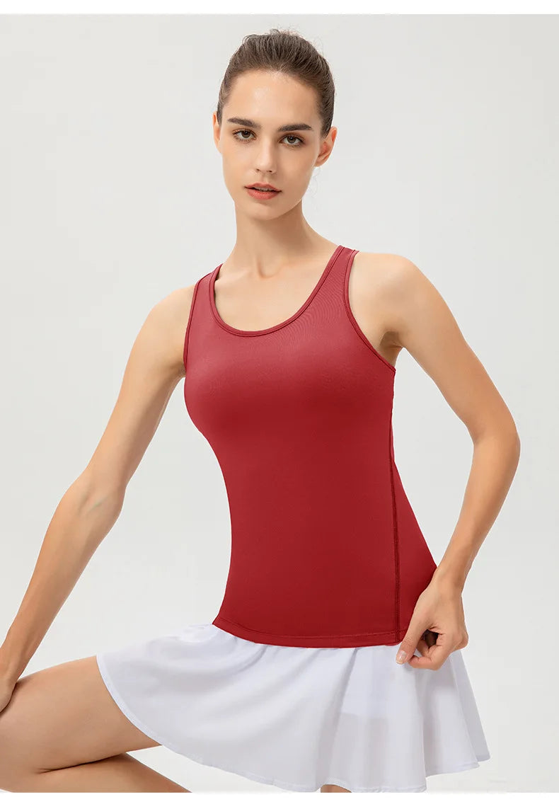 Women Quick Dry Performance Yoga Vest Sleeveless Sports Top