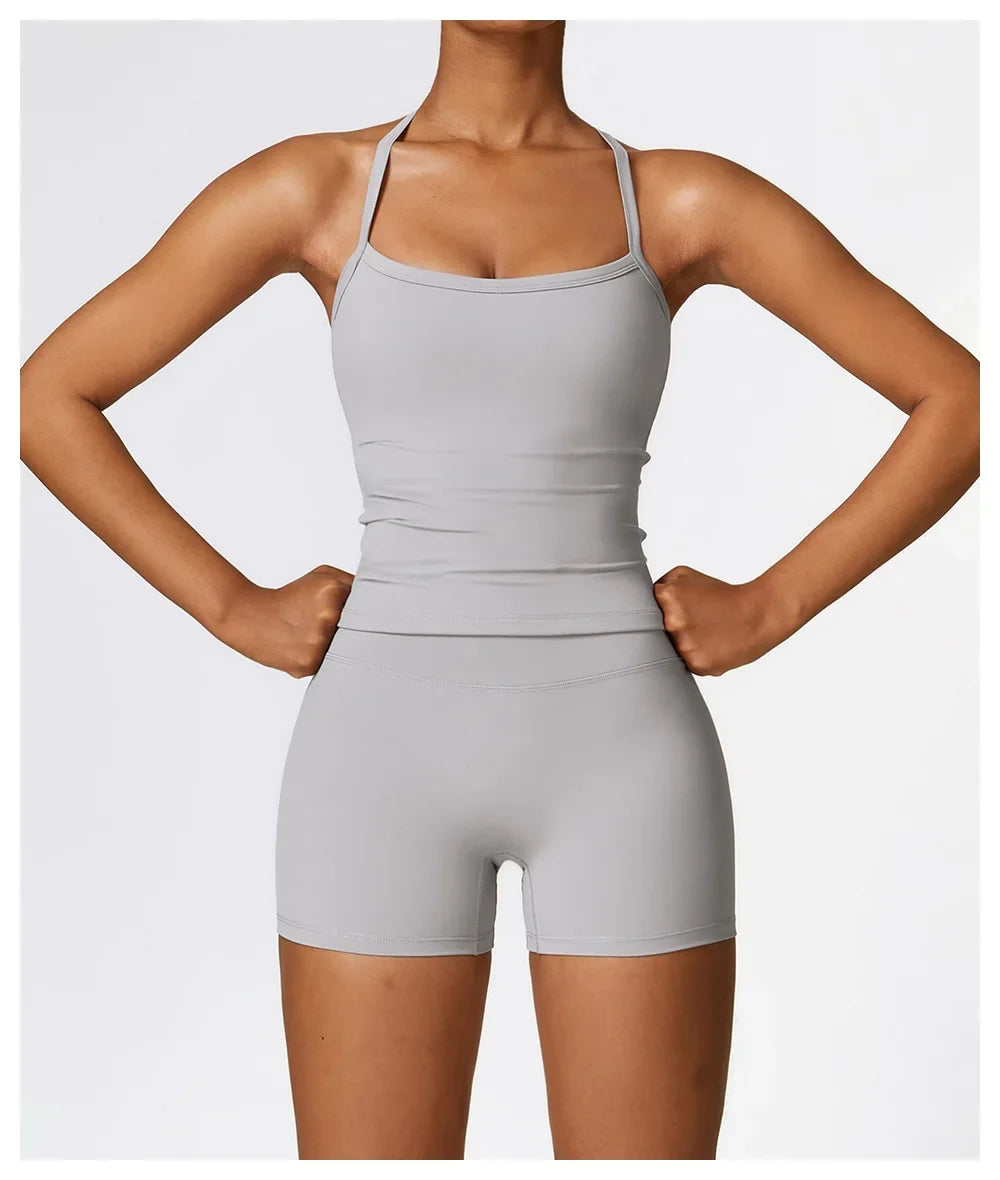 Women Cross Back Yoga Sports Bra Breathable Push Up Top