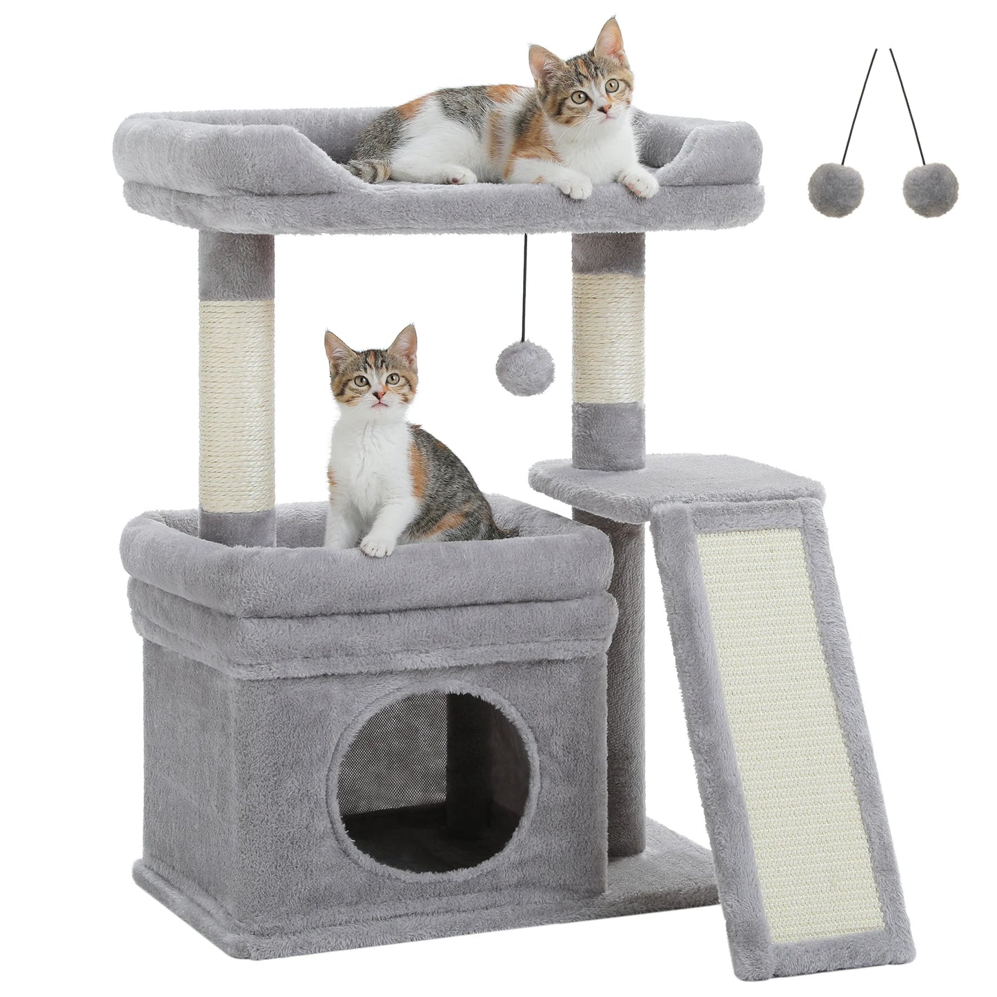PAWZ Road Small Cat Tree Tower With Sisal Scratching Post