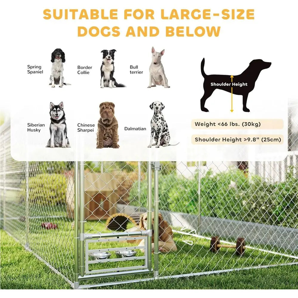 Heavy Duty Dog Kennel With Waterproof Roof And Secure Lock
