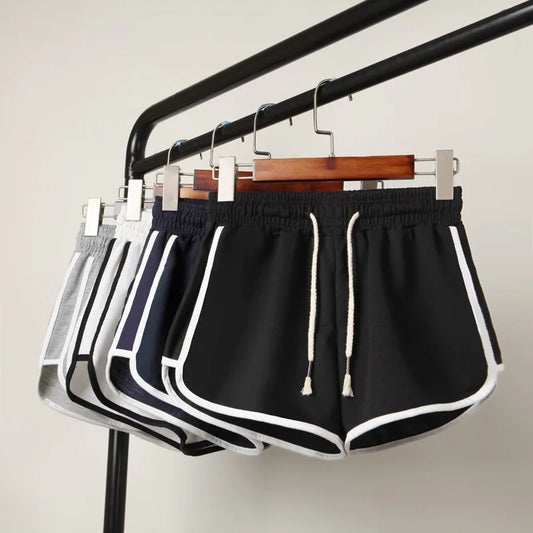 Women Yoga Shorts Breathable Mid Waist Casual Wide Leg