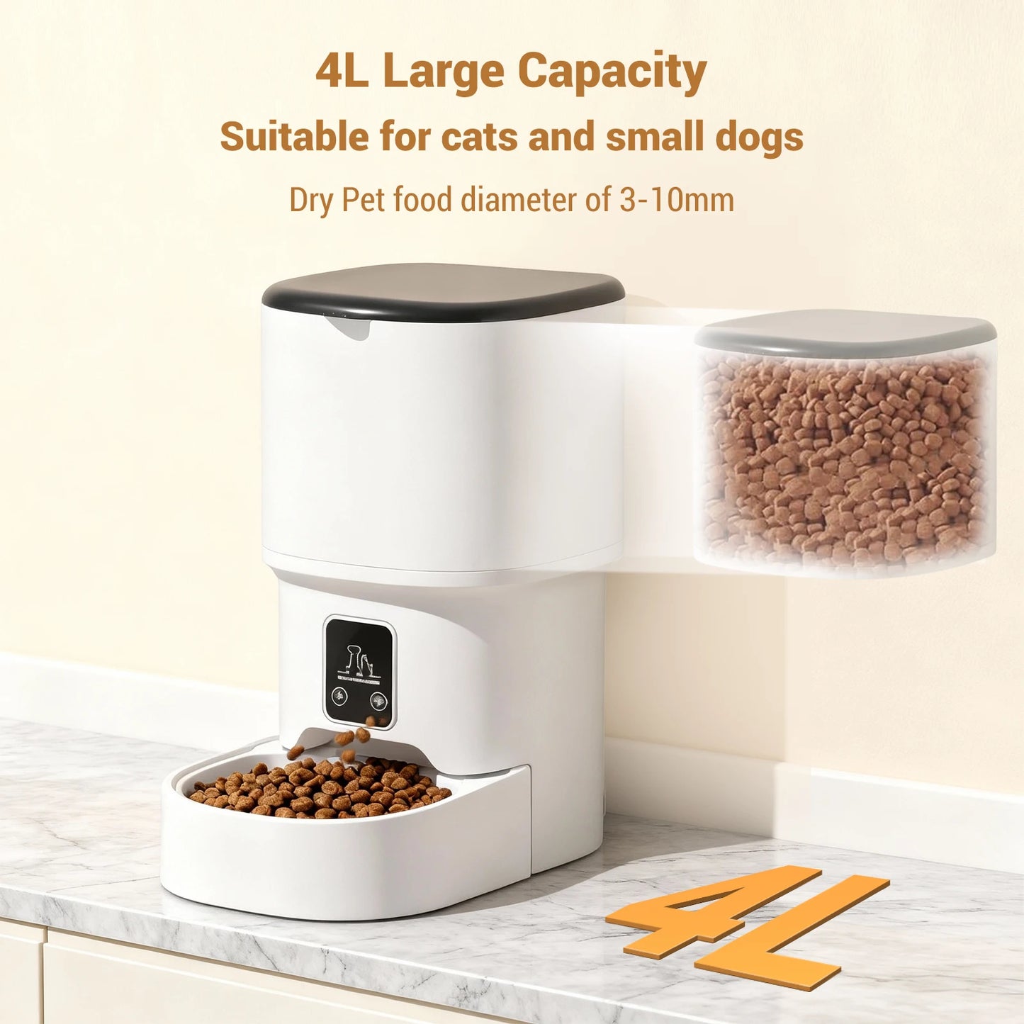 HiMISS Automatic Cat Feeder With Timer