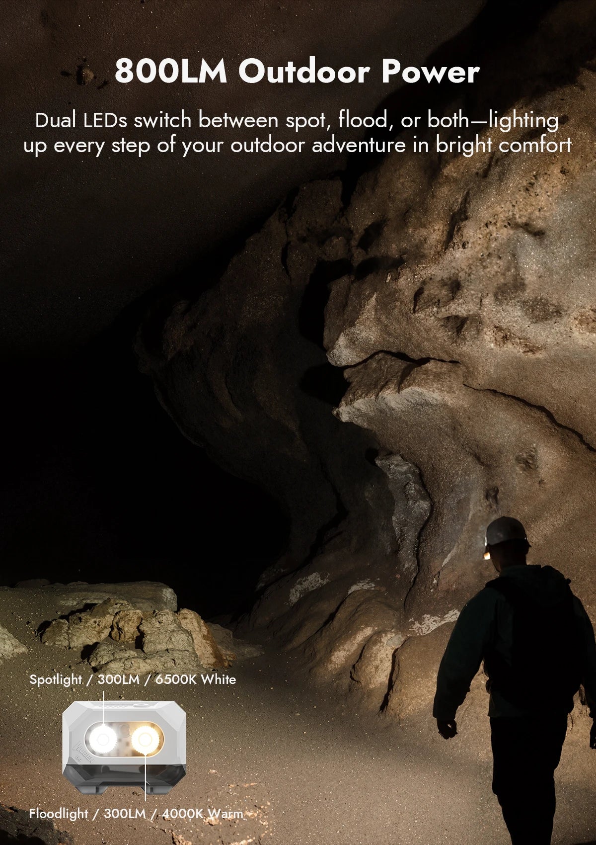 WUBEN H4 G5 Rechargeable LED Flashlight With RGB Light Outdoors