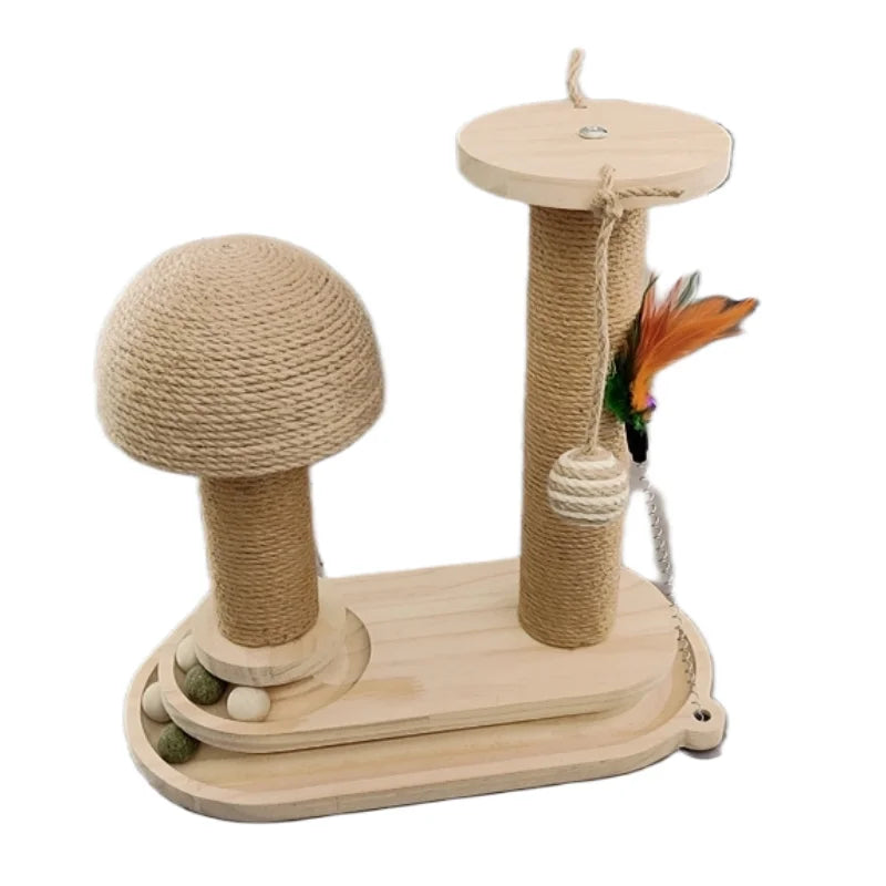 CZBNYXCN Interactive Cat Scratching Post Tower Ball Track With Jute