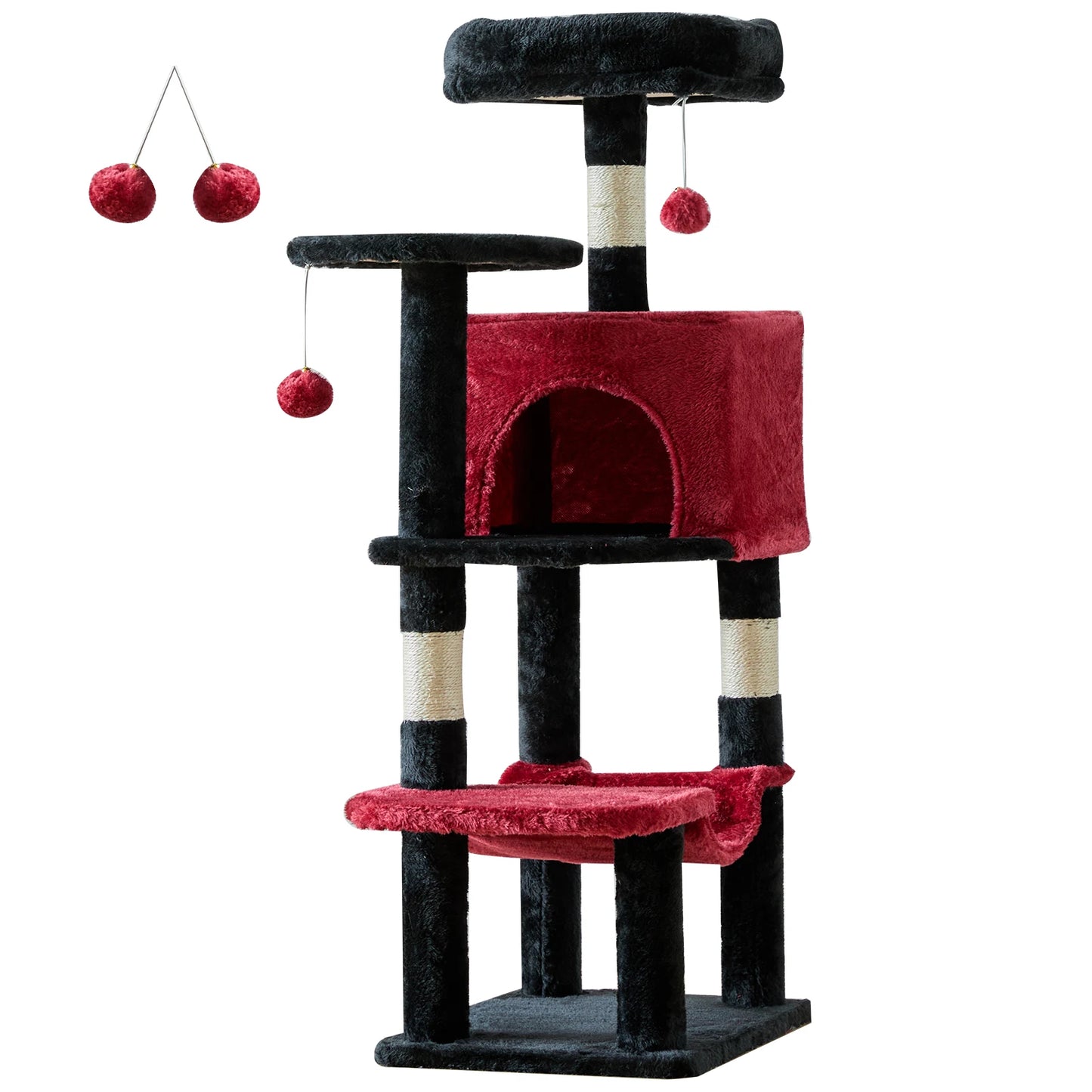 JHK Four Tier Cat Tree Indoor Multi Cat Climbing Tower