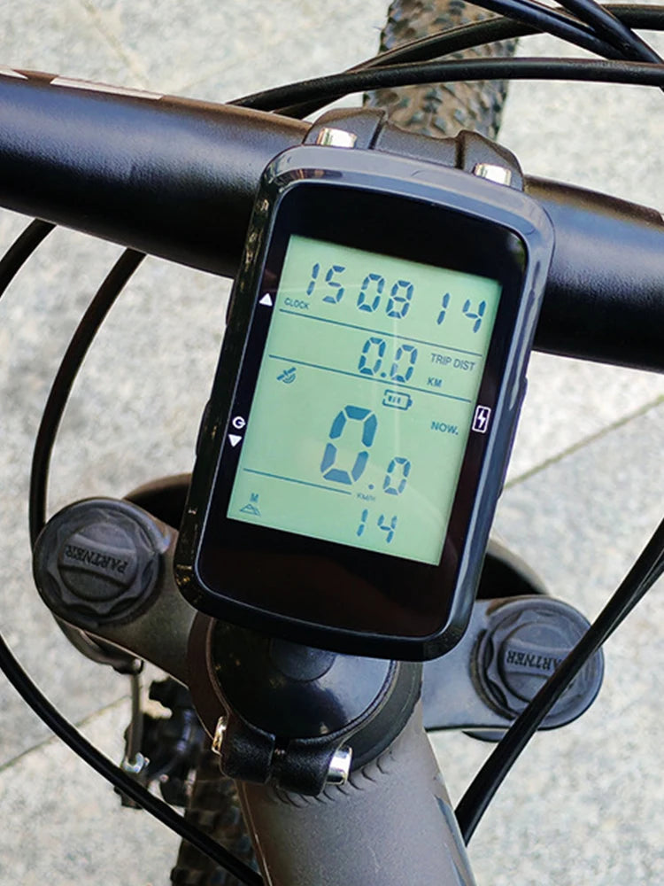 APWIKOGER Wireless Bicycle Computer With GPS Speedometer Backlight