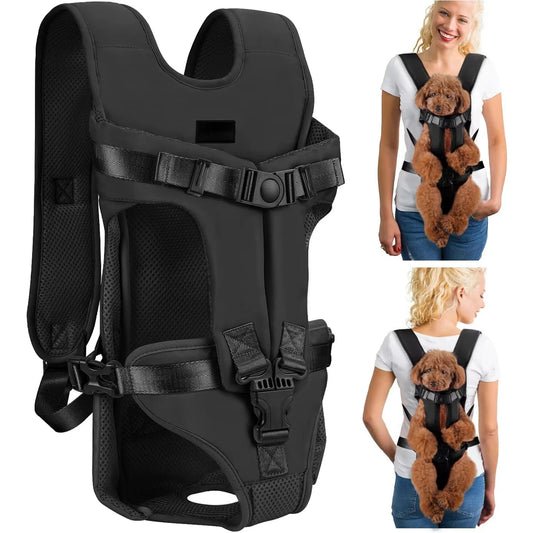Nylon Dog Carrier Backpack With Thickened Sponge Front Hands Free Outdoor