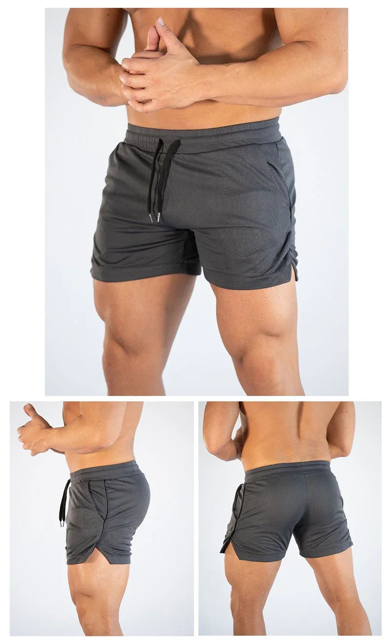 Men's Summer Fitness Shorts Polyester Jogging Athletic Shorts